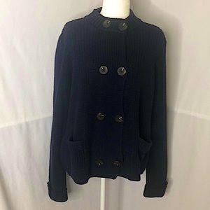 NWT van heusen navy knit button up cardigan